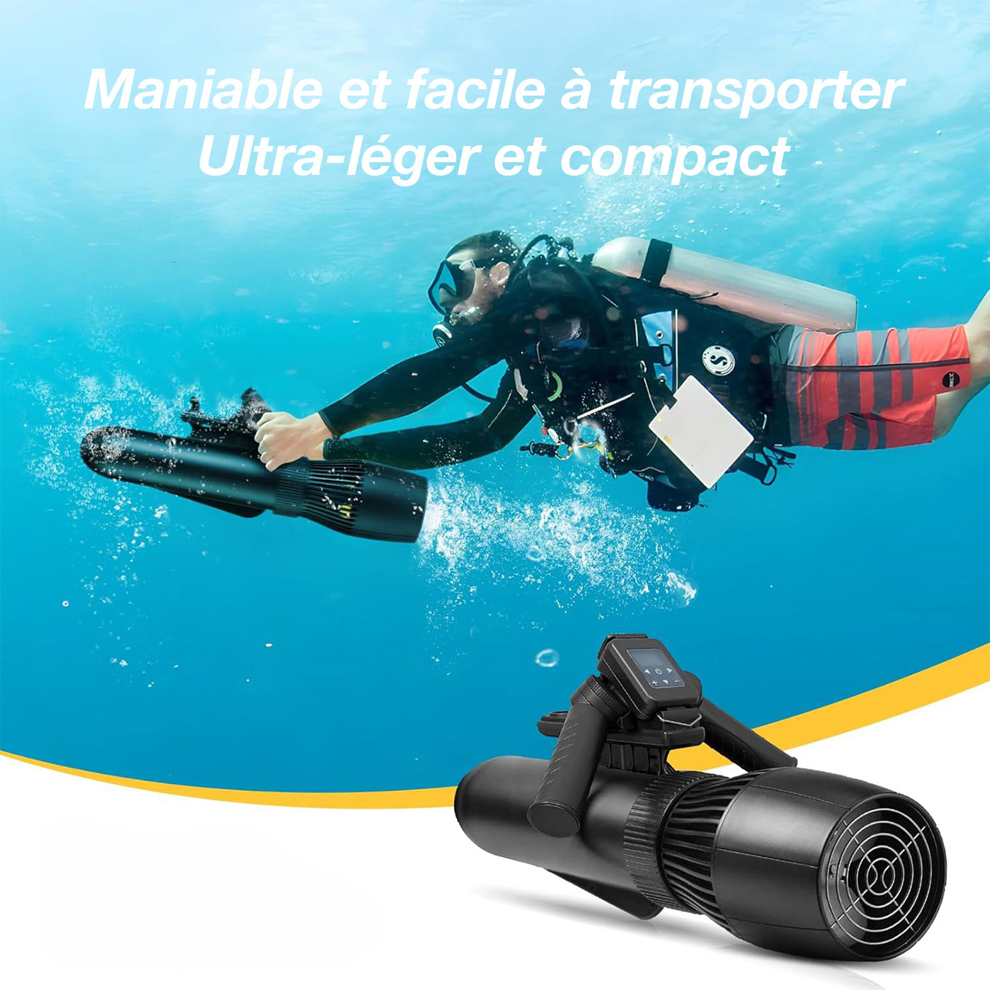 Scooter Sous Marin CAMORO CM5 + Poignée et Écran Amovible