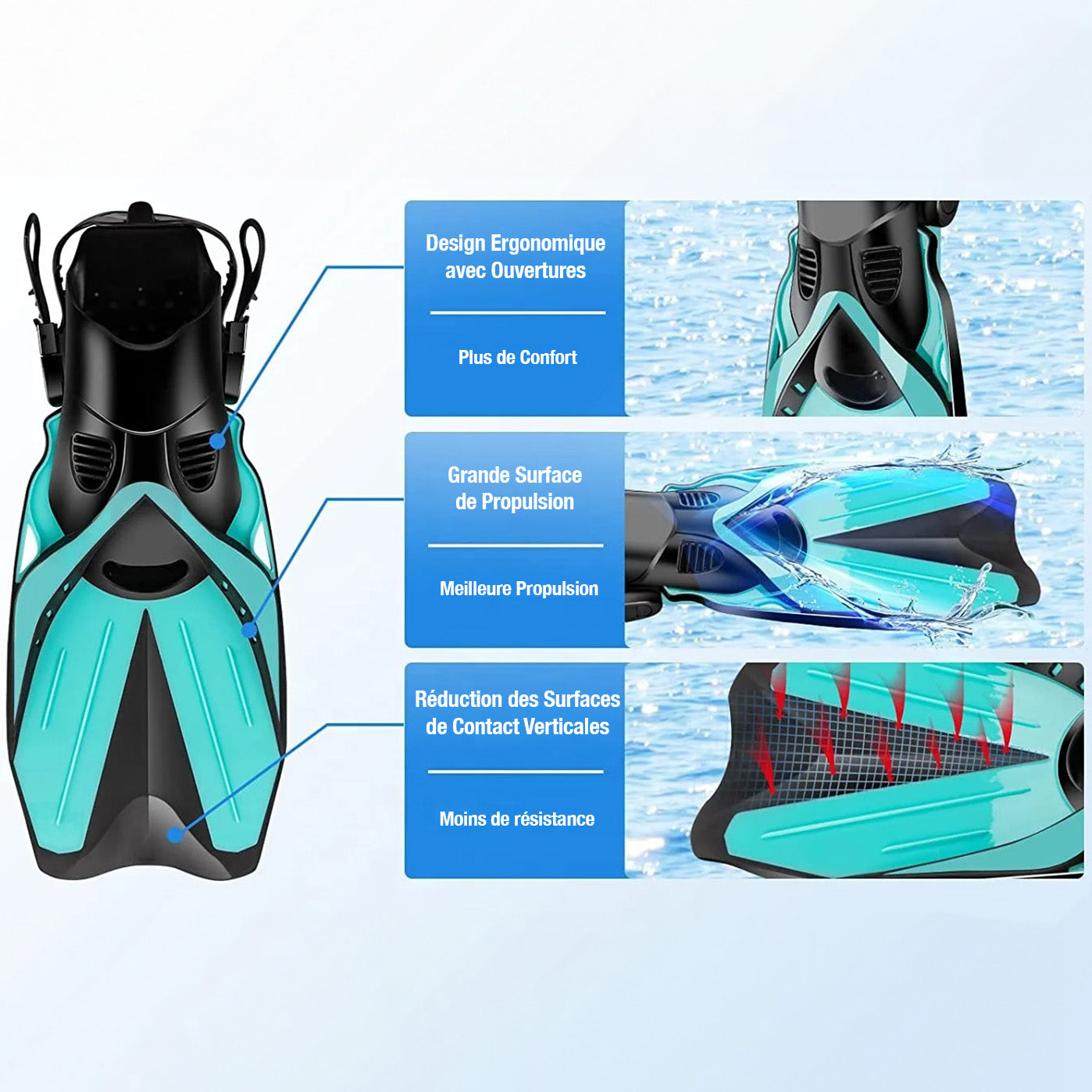 Pack Snorkling - Masque Tuba Palmes